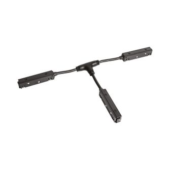 Modulo connessione 3 binari incasso o superficie. Nero Gealuce