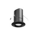 faretto led 2.1w luce calda 3000k nero da incasso ip44 ges2061c gea luce