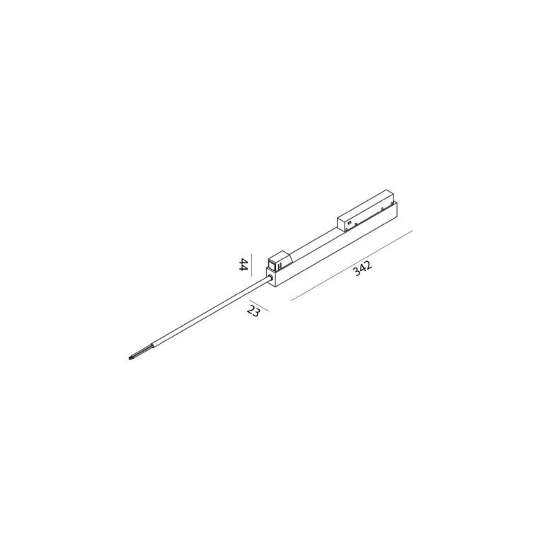 alimentatore 200w ad incastro magnetico per binari 48v. bianco gealuce