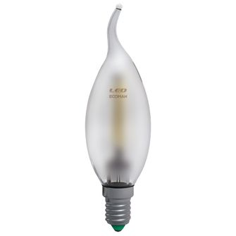 Lampadina LED Colpo Di Vento E14 4W luce calda 3000K ECOMAN vetro satinato