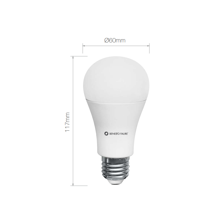 lampadina led standard e27 17w luce calda 830 beneito faure dimmerabile
