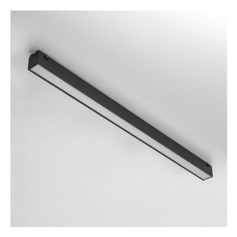 reglette led 24w da binario 48v. 3000k ip20 gealuce colore nero