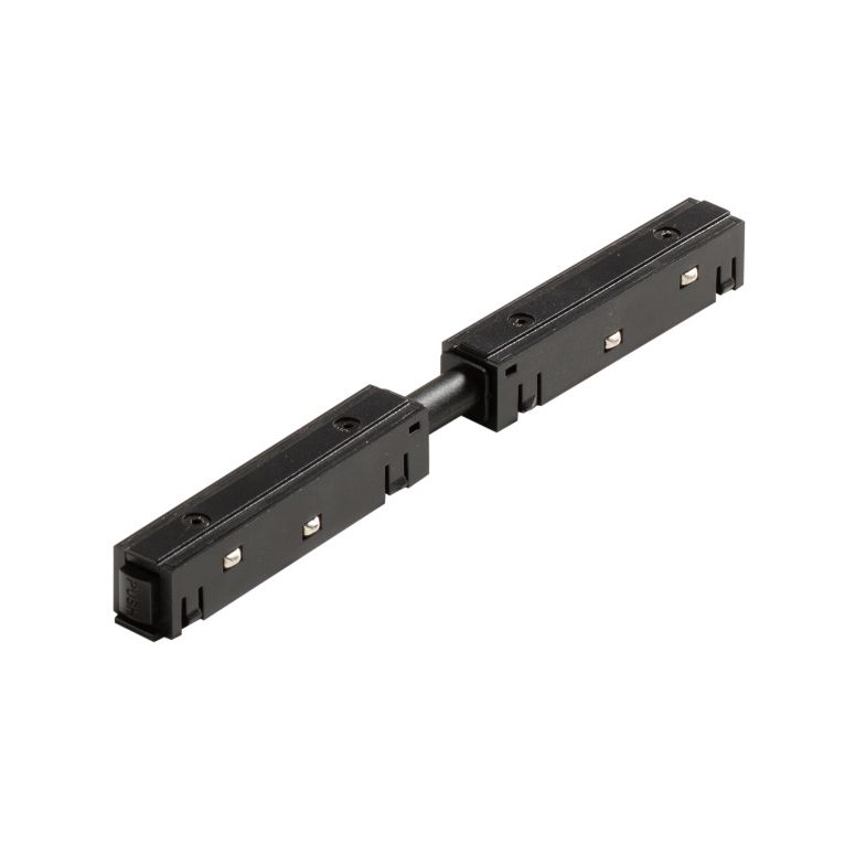 modulo connessione lineare 2 binari incasso o superficie. nero gealuce