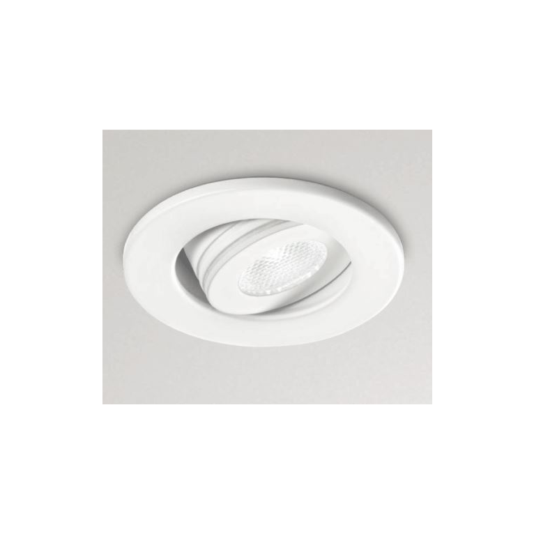 faretto elara 3w luce calda 3000k gealed tondo ad incasso orientabile bianco opaco