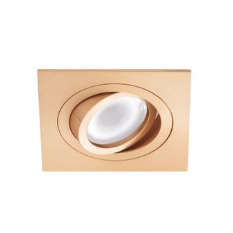 Faretto ZENIT GU10 GEALED quadrato oro ad incasso orientabile