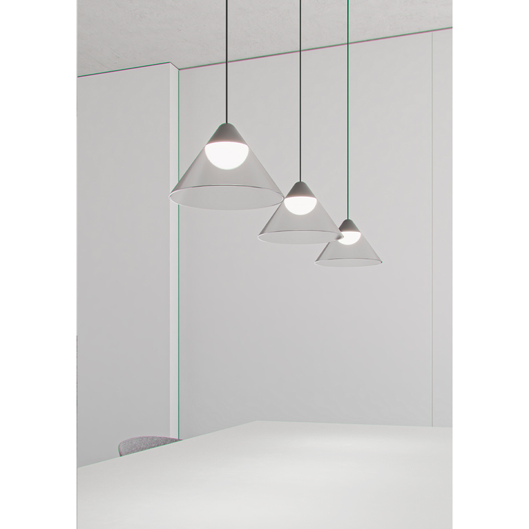 sospensione led a incasso 6w 220/240v 3000k nero/grigio ip20 beneito faure 4813