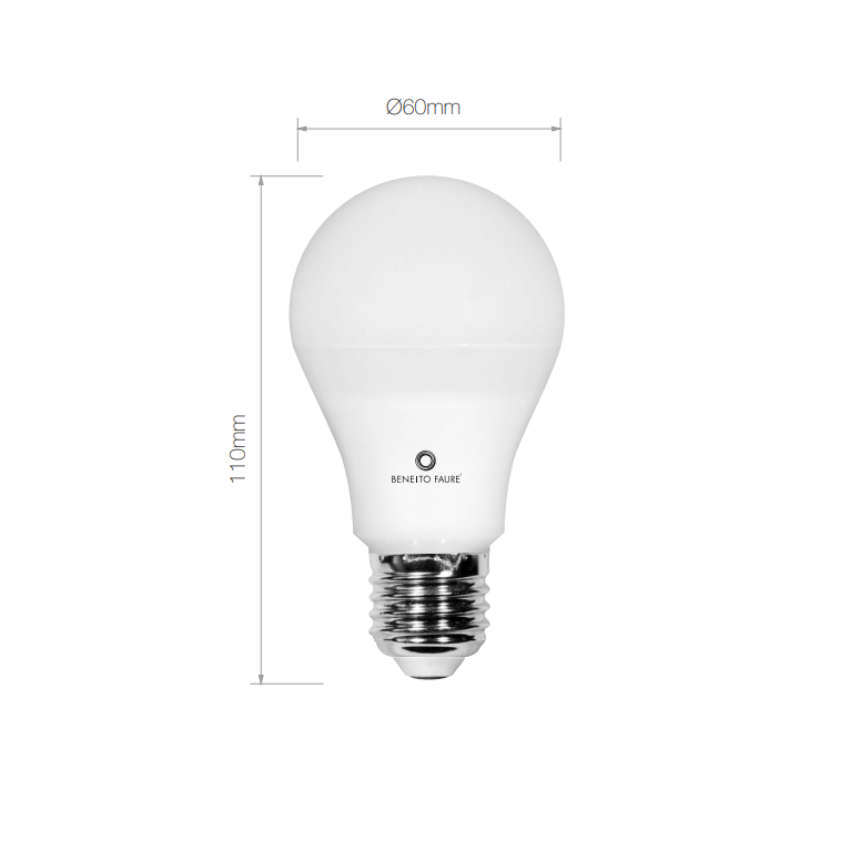 lampadina led standard e27 10w luce naturale 840 beneito faure dimmerabile