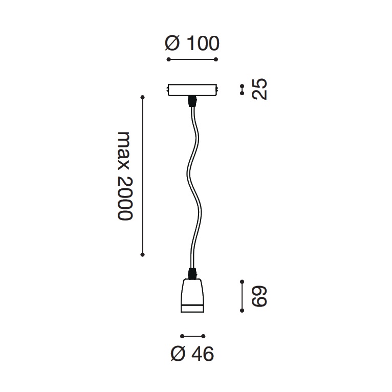 pendente portalampada flip e27 gealuce ottone