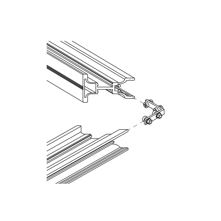 accessorio giunzione grande piegata per profilo led riga-af riga-asf gealed