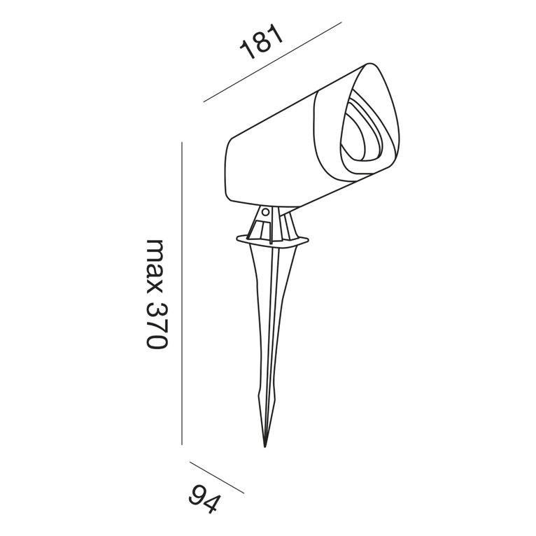 proiettore mercury gu10 gealed grigio ip65