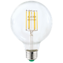 lampadina led globo g95 e27 12w luce naturale 4000k ecoman vetro trasparente