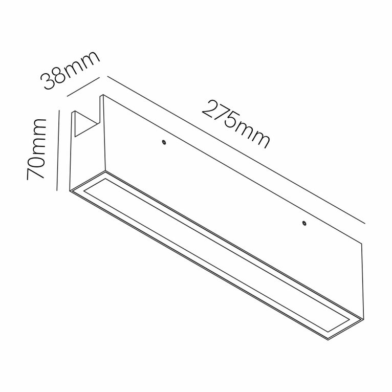 faretto led da binario esterno 20w 48v 3000k bianco ip65 beneito faure 5389