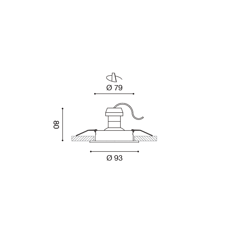 faretto zenit gu10 gealed tondo alluminio ad incasso orientabile