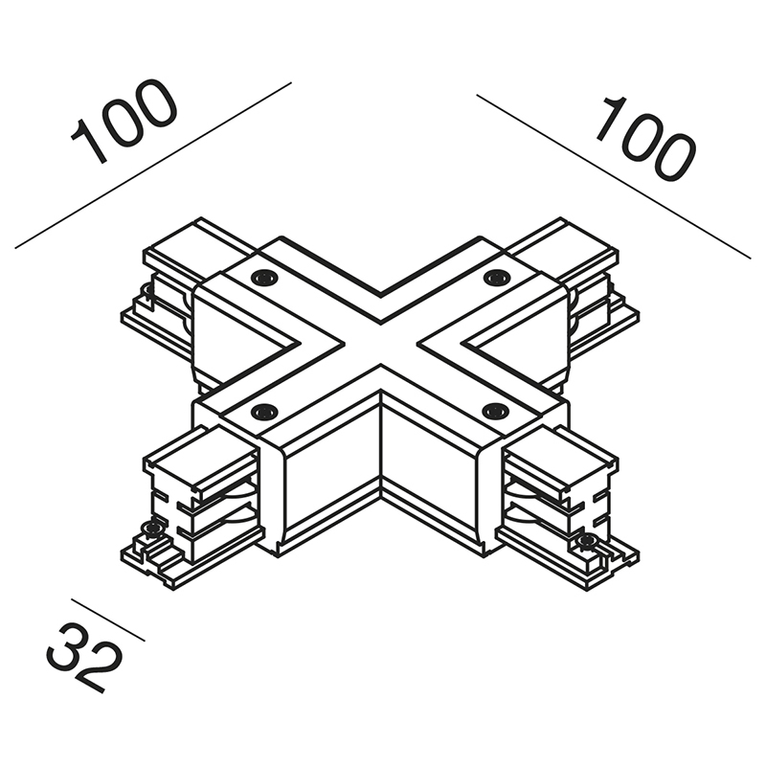 accessorio giunzione x gbic06 per binario gbin02 gealed nero