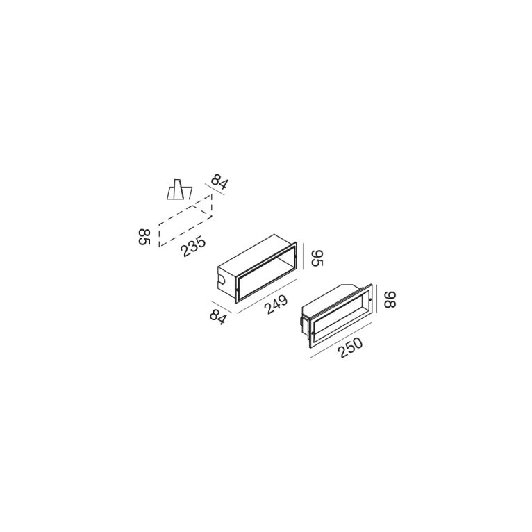 segnapasso da incasso 13w 4000k gealuce grigio ip65