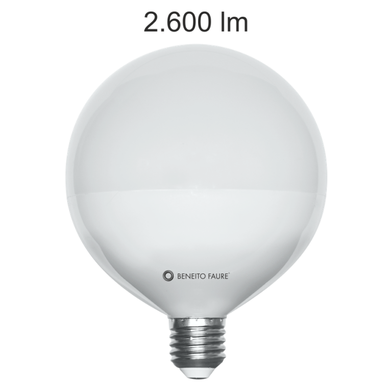 lampadina led globo e27 22w luce calda 830 beneito faure