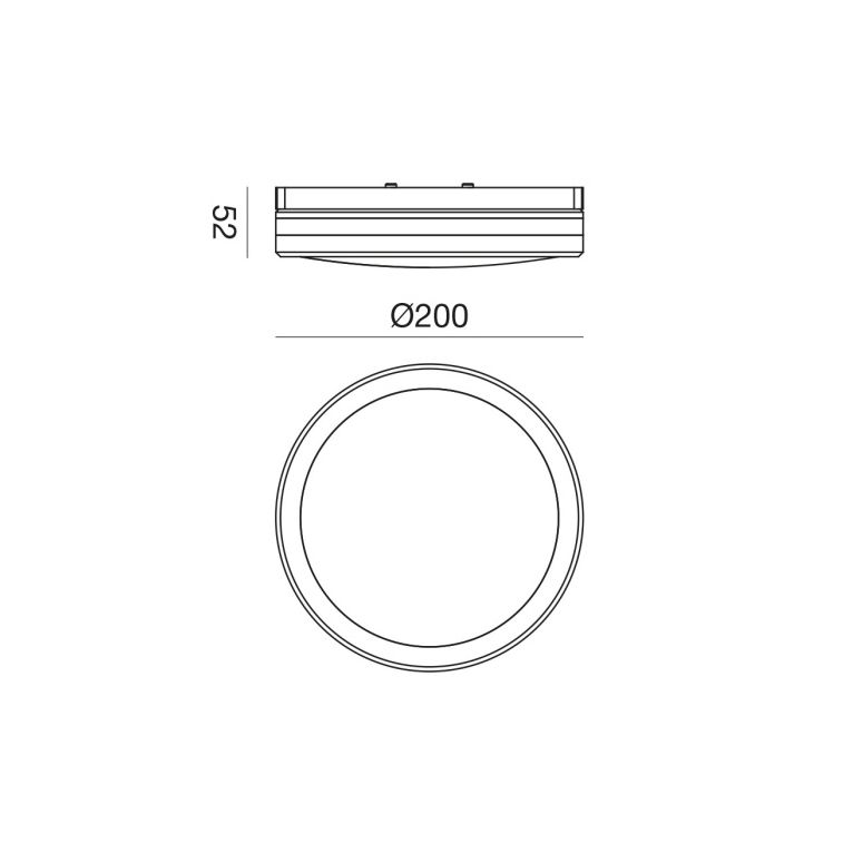 plafoniera led 20w cct gealuce rotondo nero 200mm ip65