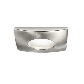 Faretto AURORA GU10 GEALED quadrato nichel ad incasso IP65