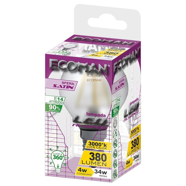 lampadina-led-sfera-e14-4w-luce-calda-3000k-ecoman-vetro-satinato