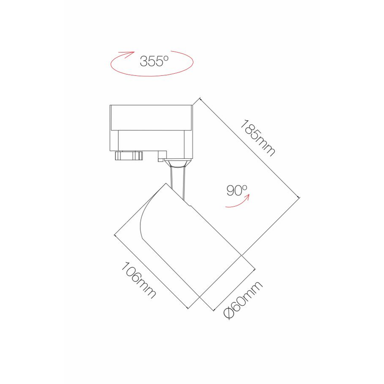 faretto per binario picolo ar111 beneito faure bianco 4435