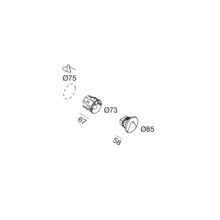 segnapasso ad incasso led 3w cct gealuce nero ip20 gfa1423