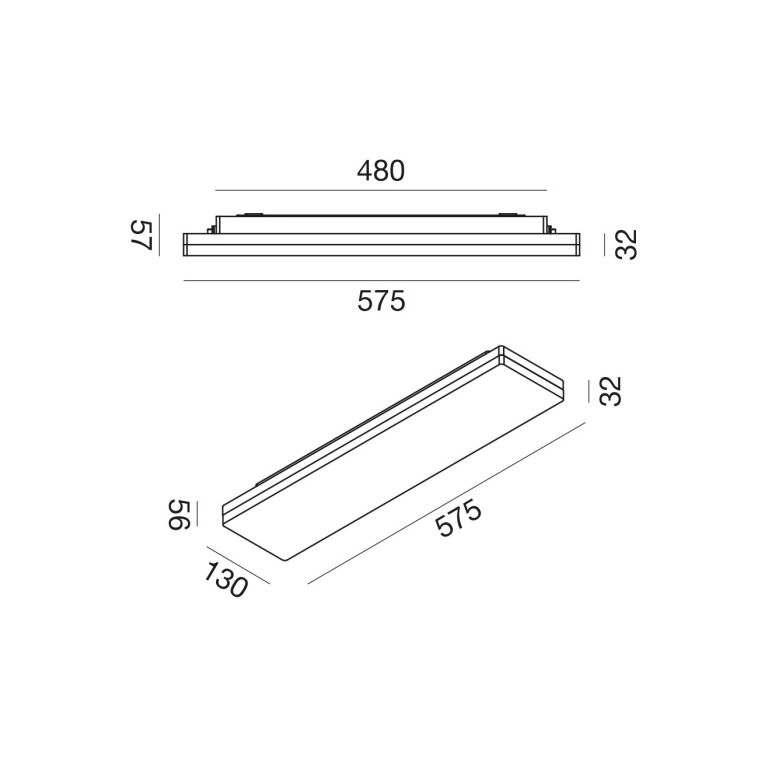plafoniera led 22/28/34w cct bianco ip54 gealuce
