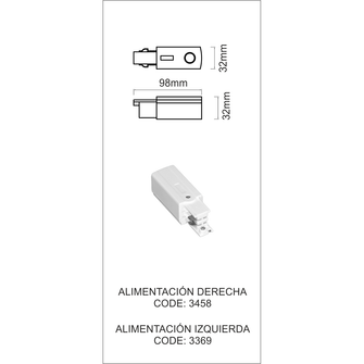Accessorio alimentatore destro(R) BENEITO FAURE 3458 bianco