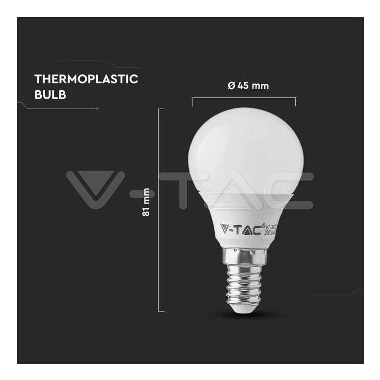 lampadina led sfera e14 5.5w luce naturale 4000k v-tac sku169