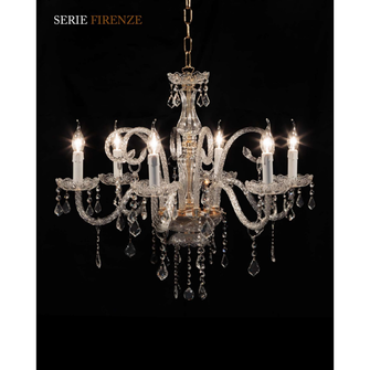 Lampadario FIRENZE 6 x E14 CRISTAL LUCE 6 pastorali