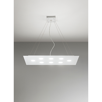 Lampadario FLET 10 x GX53 AFFRALUX bianco rettangolare grande