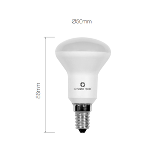 Lampadina LED R-50 E14 5W luce calda 830 Beneito Faure