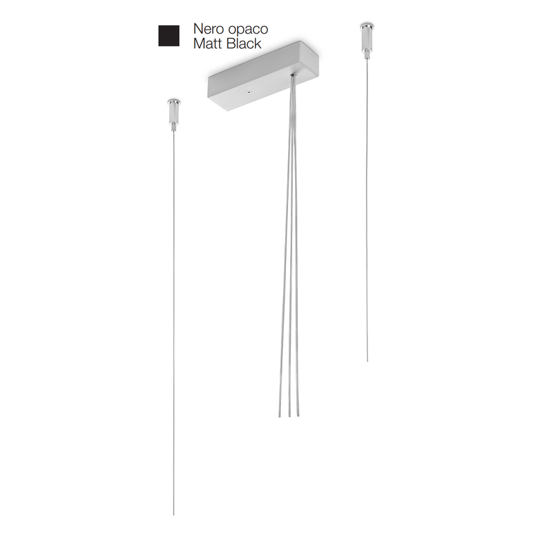 kit sospensione per profilo led astana gealed nero alimentatore dimmerabile 