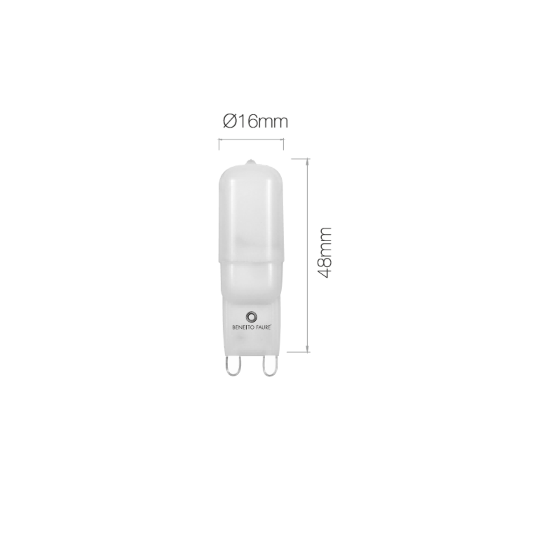 lampadina led uniform-line g9 2.5w luce fredda 850 beneito faure