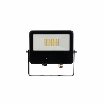 Proiettore SKY 30W luce fredda 850 Beneito Faure nero con sensore a microonde IP65 IK08