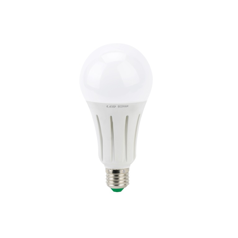 lampadina led goccia e27 24w luce fredda 6000k ecoman per uso professionale