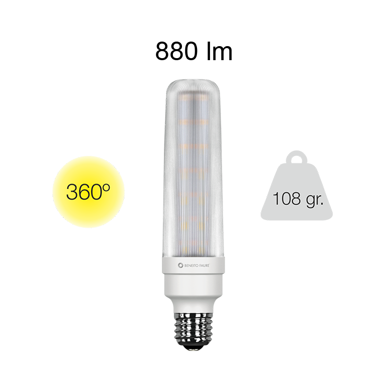 lampadina led pl e27 10w luce calda 830 beneito faure