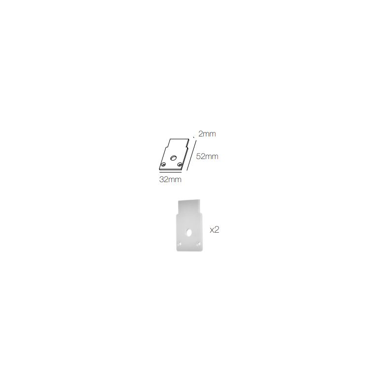 accessorio tappo terminale per magnet track recessed beneito faure bianco