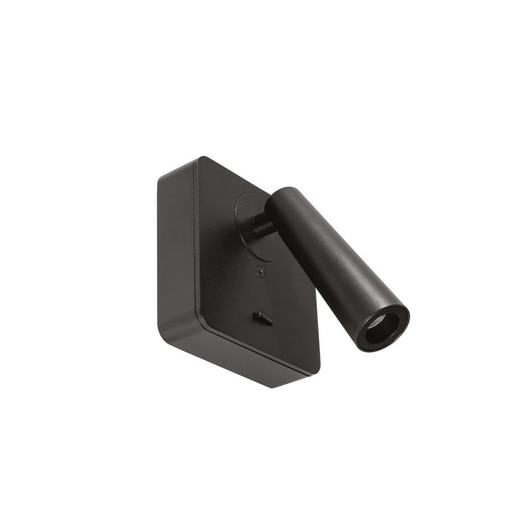 applique orientabile led 3w 3000k nero gealuce ip20 gap591