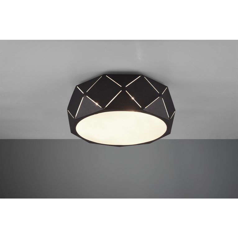 plafoniera serie zandor trio lighting 603500332 nera