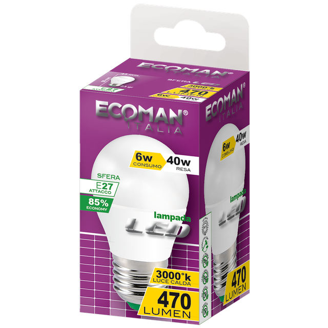 lampadina-led-sfera-e27-6w-luce-calda-3000k-ecoman-240-degrees