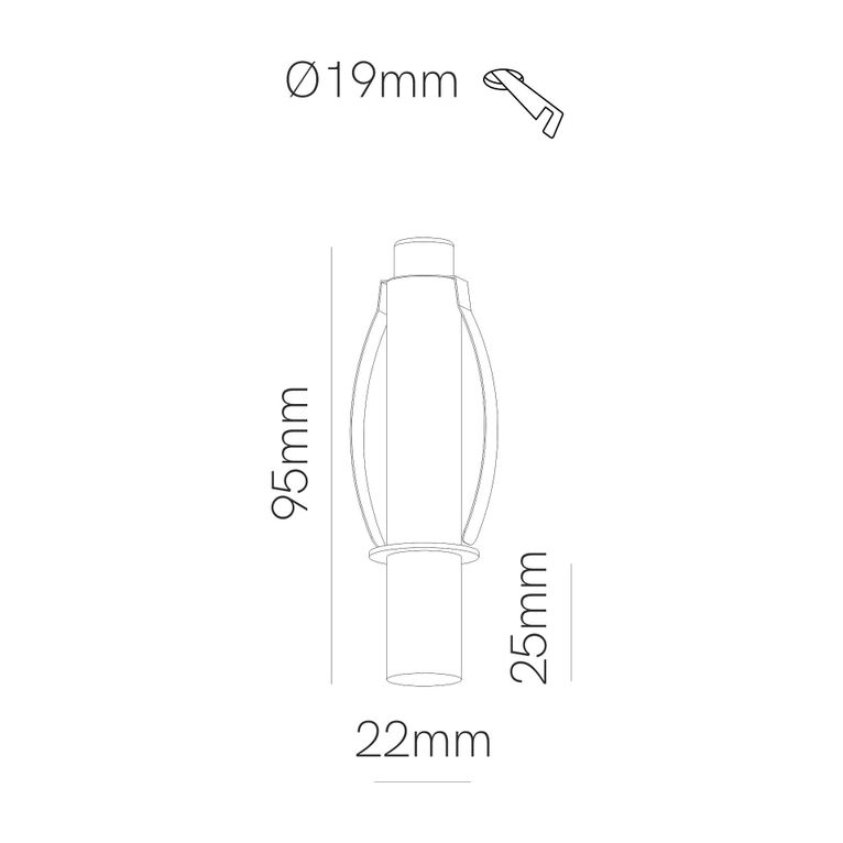 faretto mini led da incasso 3,5w 220/240v 2700k nero ip20 beneito faure 5249