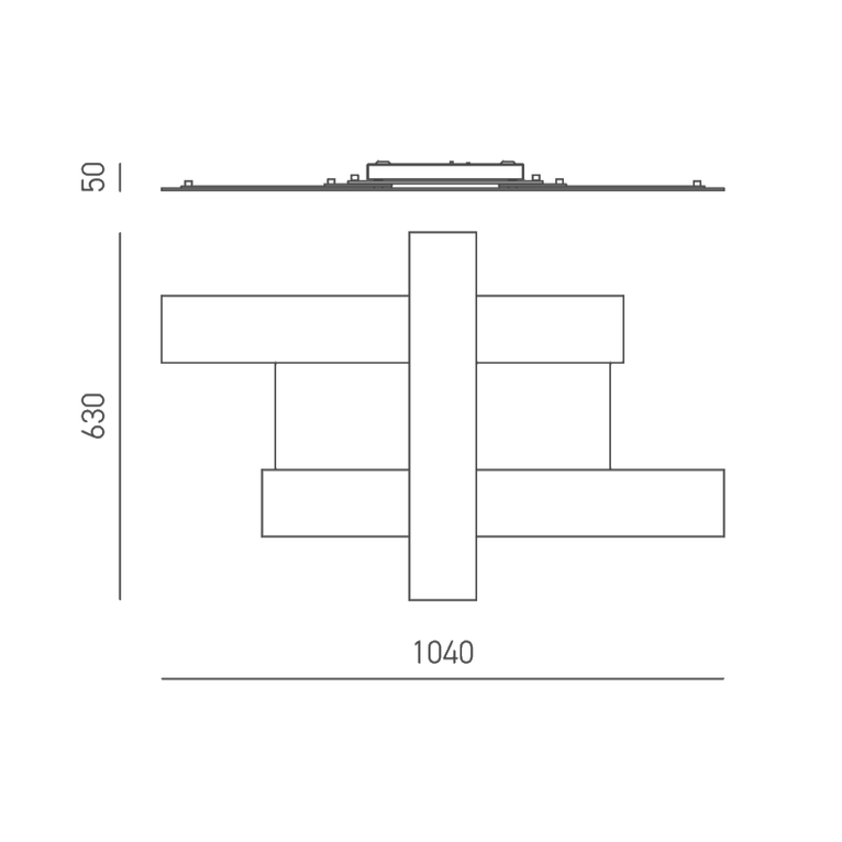 plafoniera doha 50w luce calda 3000k gealuce grande bianco