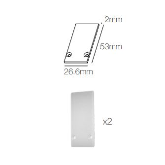 Accessorio tappo terminale per MAGNET TRACK SURFACE BENEITO FAURE bianco