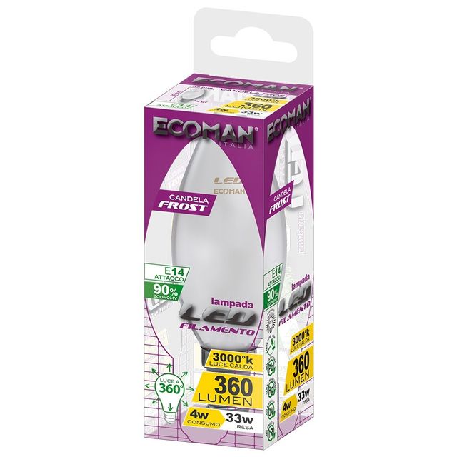 lampadina-led-candela-e14-4w-luce-calda-3000k-ecoman-vetro-ghiaccio