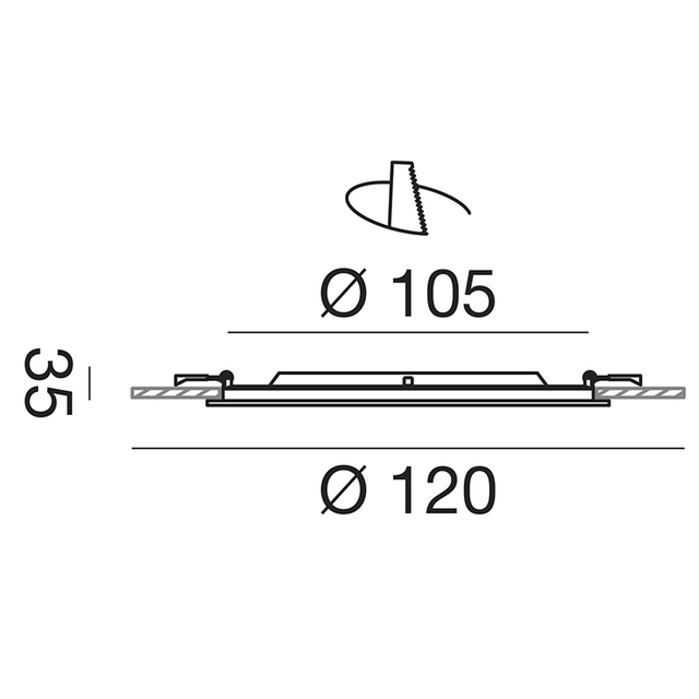 faretto-maia-6w-luce-naturale-4000k-gealed-tondo-piccolo-incasso