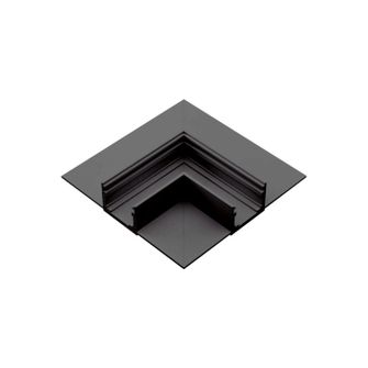 Angolo meccanico 90° per binario incasso 48V. Colore nero soffitto/soffitto Gealuce 