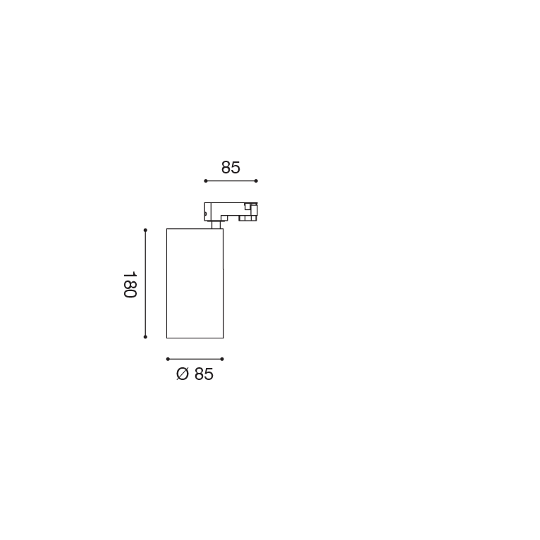 faretto da binario dimas 30w luce naturale 4000k gealed grande bianco