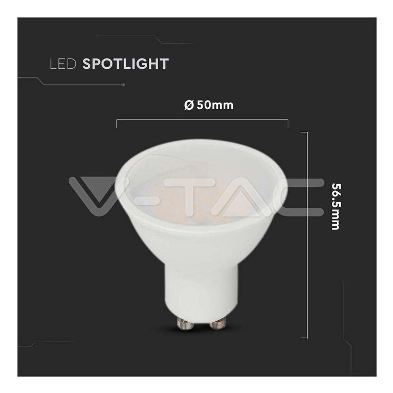 lampadina led gu10 10w luce naturale v-tac sku21879