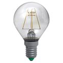lampadina led sfera e14 4w luce calda 3000k ecoman vetro trasparente