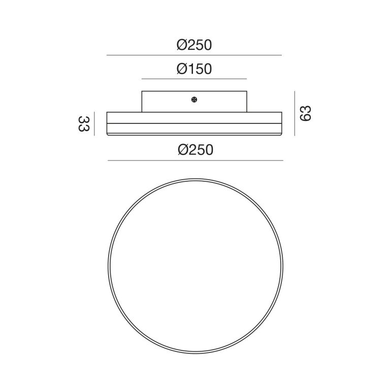 plafoniera led 24w cct gealuce rotondo marrone 250mm ip65